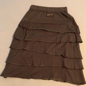Matilda Jane Brown Acorn Finn Teir Ruffle Skirt S